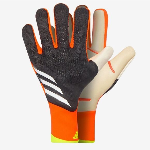 Adidas Predator GL Pro PC Goalkeeper Gloves Orange Black White IQ4023 Size 11 - Picture 1 of 16
